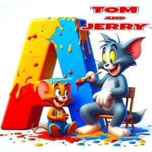 FULL COLOR WOODEN ENGRAVING SOUVENIRS LETTHER -A-  "CLASSIC CARTOON"COD/ALOVA381